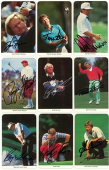 1987 Fax Pax Golf Signed Near Set (34/36) Including Nicklaus, Watson, Stewart & Trevino Plus Rodger Davis Signed Cut (Beckett PreCert)